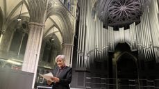 Biskop Herborg holder nyttårstalen i Nidarosdomen i januar 2024.