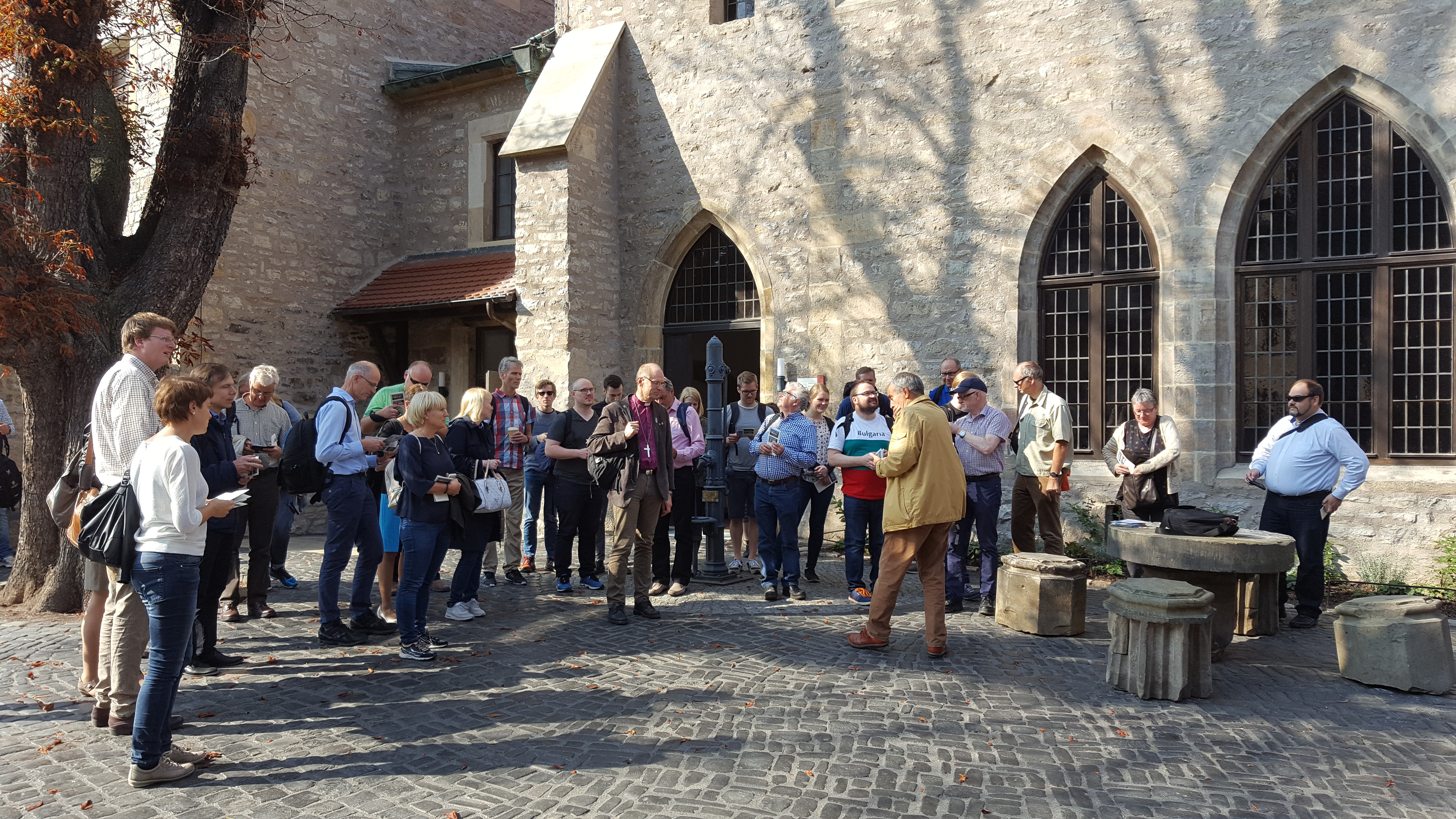 Bilde fra forrige studietur til Tyskland 2016. Guiding i Augustinerklosteret i Erfurt.