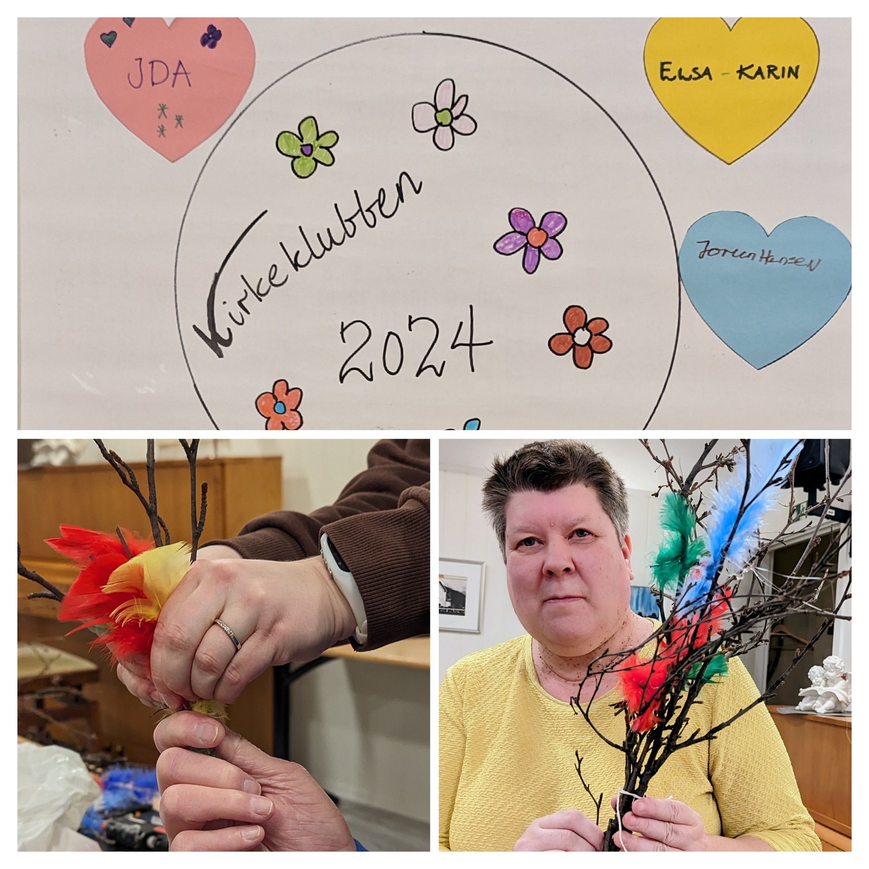 Mildrid Andreassen lager fastelavnsris. 