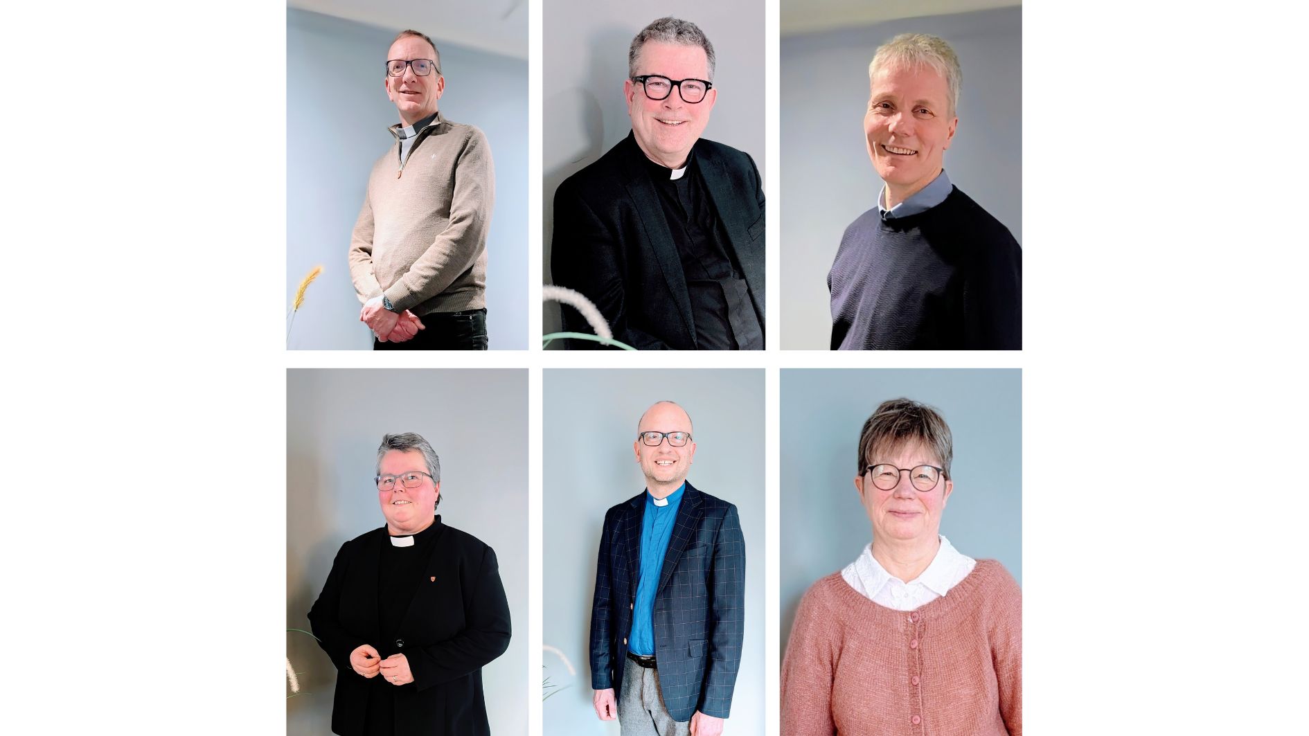 Fra venstre: Kjartan Bergslid, Stig Lægdene, Gaute Norbye, Kristine Sandmæl, Stephen Sirris og Anne B. Skoglund.  Foto: Den norske kirke