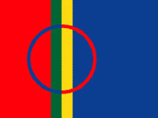 Det samiske flagget. Kilde: ressursbanken