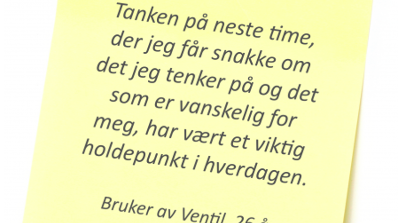 Ilustrasjon: Tilbakemelding til Ventil.