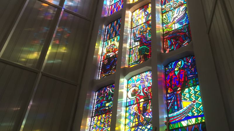 Glassmaleriet i Bodø domkirke. Foto: Kyrre Kolvik