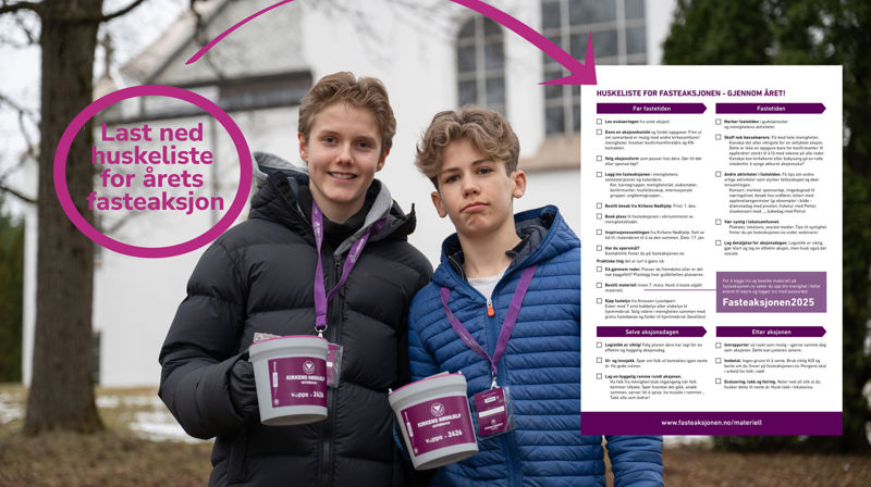 Huskeliste før Fasteaksjonen 2025