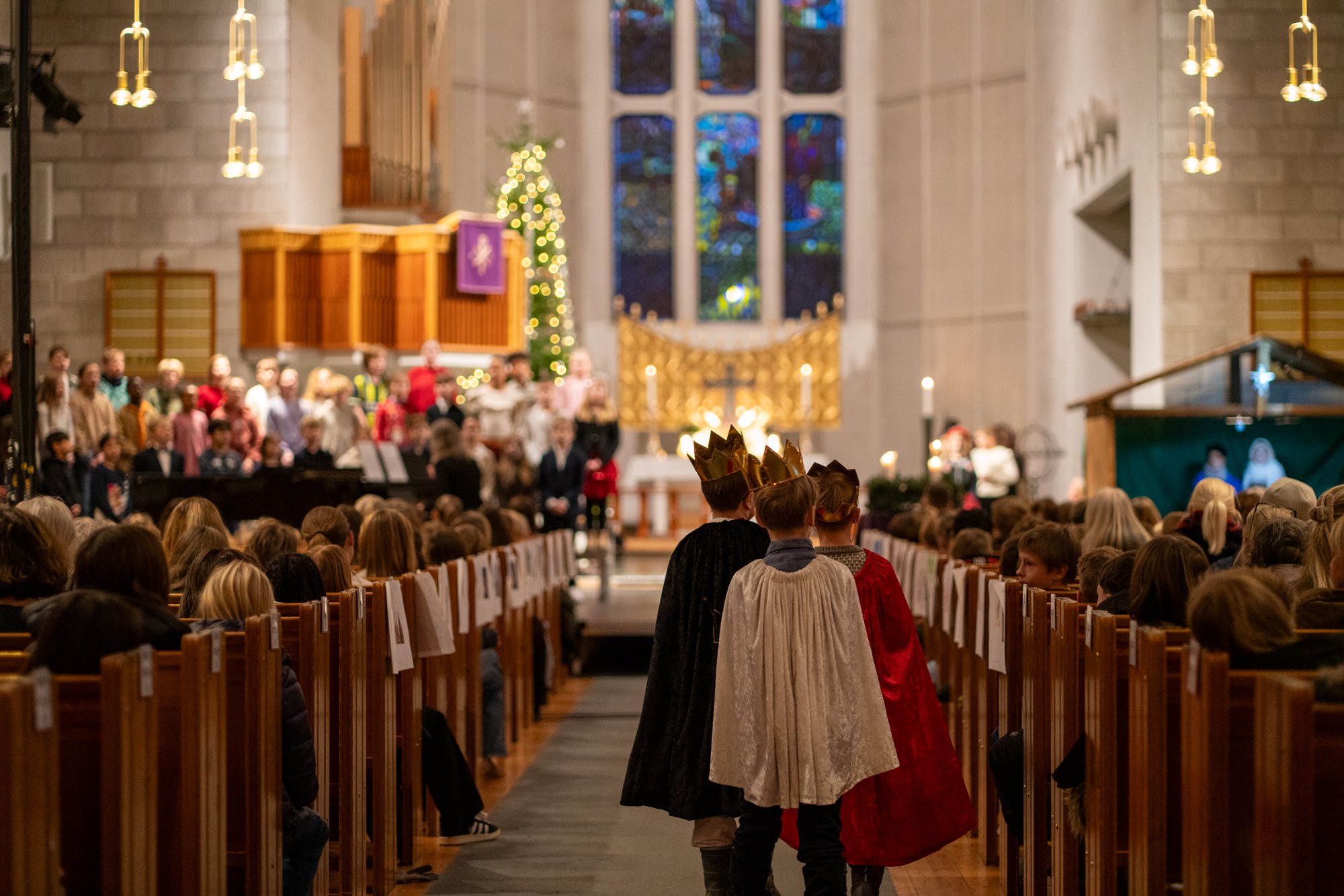 Julespill under skolegudstjeneste i Bodø domkirke. Foto: Sør-Hålogaland bispedømme