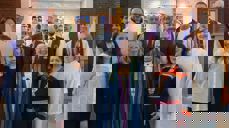 De medvirkende under visitasgudstjenesten