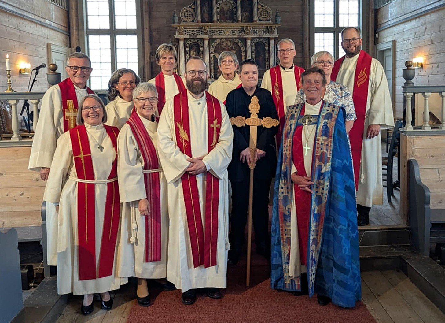Medvirkende i gudstjenesten i Suldal kyrkje