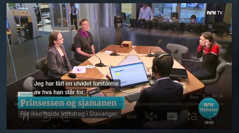 Anne Lise Ådnøy forklarte avgjørelsen sin i de fleste store mediene i går, blant annet i Dagsnytt 18. Foto: Skjermdump fra NRK