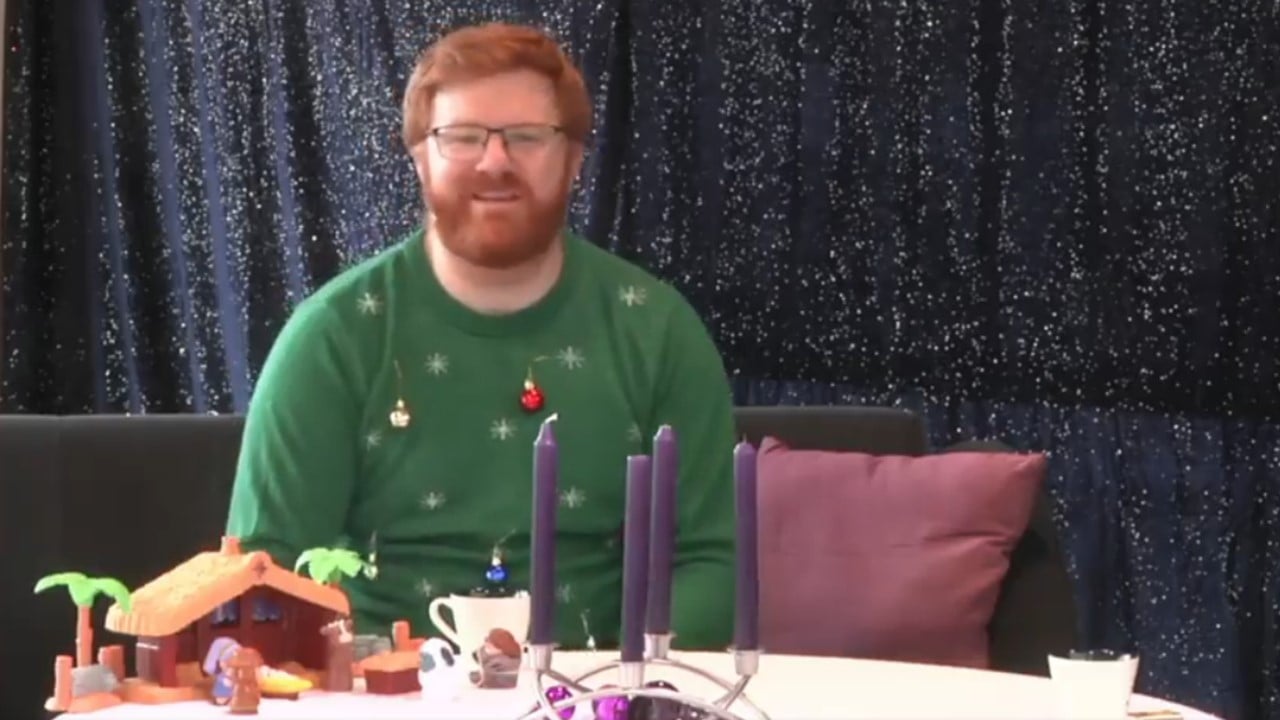 Leif Inge Norland Brekke ledet adventsstund fra Nærbø kirke sist søndag. Foto: Nærbø kyrkje på Facebook.