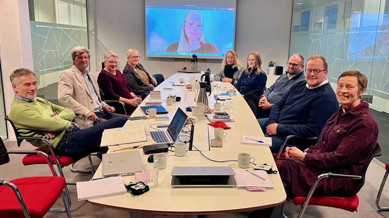 Den nye lederen Helene Breivik Hellerdal deltok på Teams på møtet, hun er høygravid og bor i Haugesund.