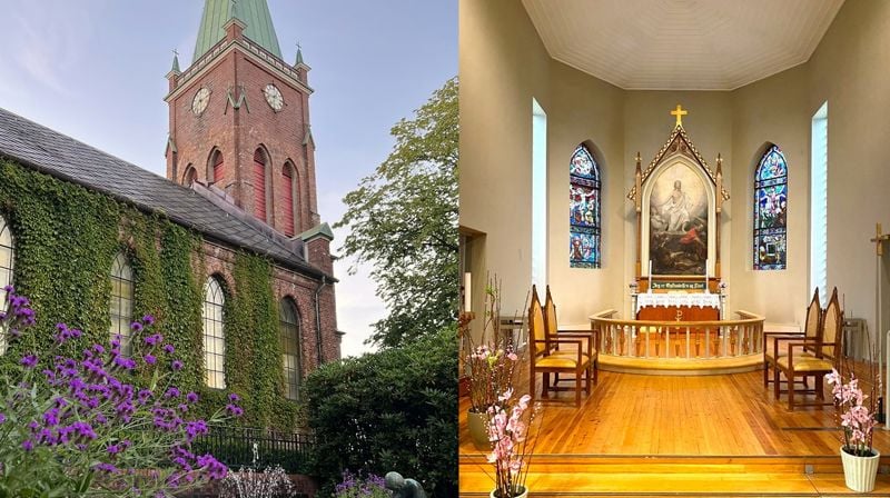 Vakre Sandnes kirke ligger i byens sentrum.