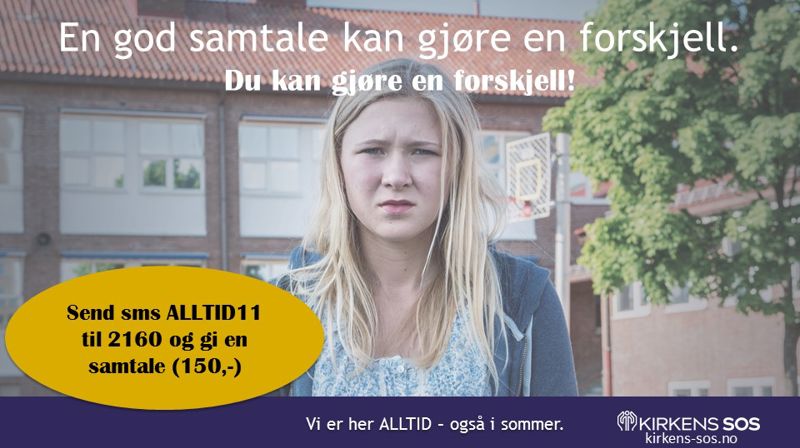 Sommeren er høysesong hos Kirkens SOS