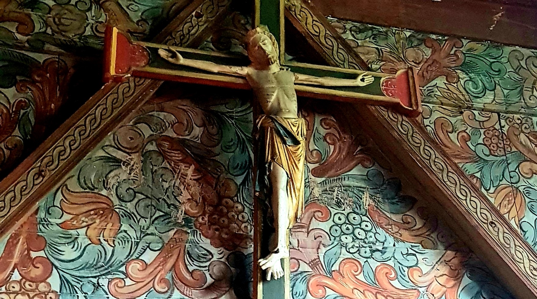 Det berømte krusifikset i Røldal stavkirke, målet for mange pilegrimer gjennom hundrevis av år.