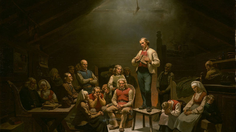 "Haugianerne" av Adolph Tidemand, 1848, Nasjonalmuseet