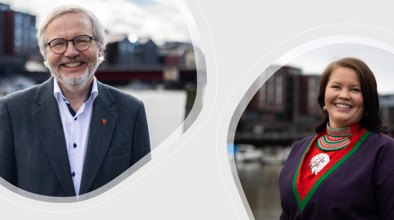 Kirkerådsleder Harald Hegstad og leder i Samisk kirkeråd May Bente Jønsson. Foto: Den norske kirke.