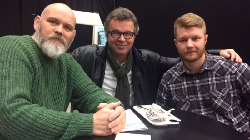 Glade vinnere i Tjøme menighet. Fra venstre: Rune J.Lian (diakon), Jan Brastein (sokneprest) og Anders Ottersen (leder). Foto: Inger M. Bore