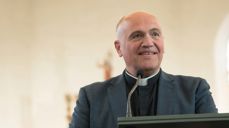 Jan Otto Myrseth taler under tilsettingen i juni. 23. september innsettes han som ny biskop i Tunsberg.