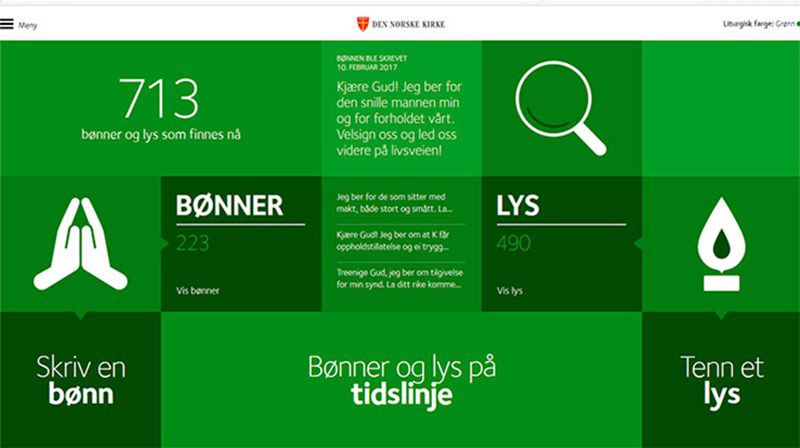 Den norske kirkes bønnevegg