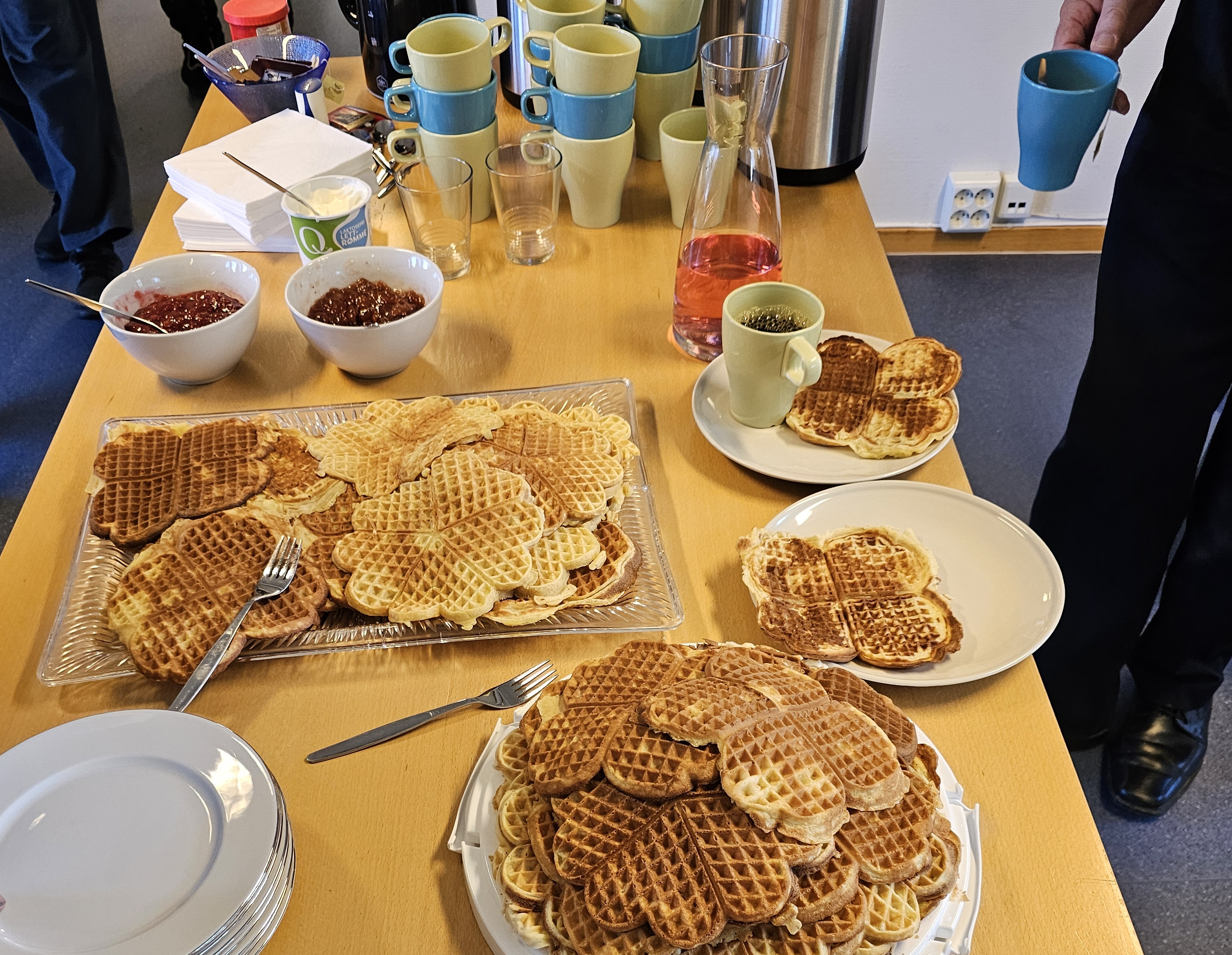 Vafler og kaffe. Foto: Anne Bråten Edvardsen