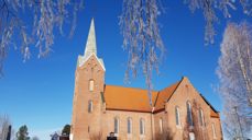 Hof kirke en vinterdag. Foto: Anne Bråten Edvardsen