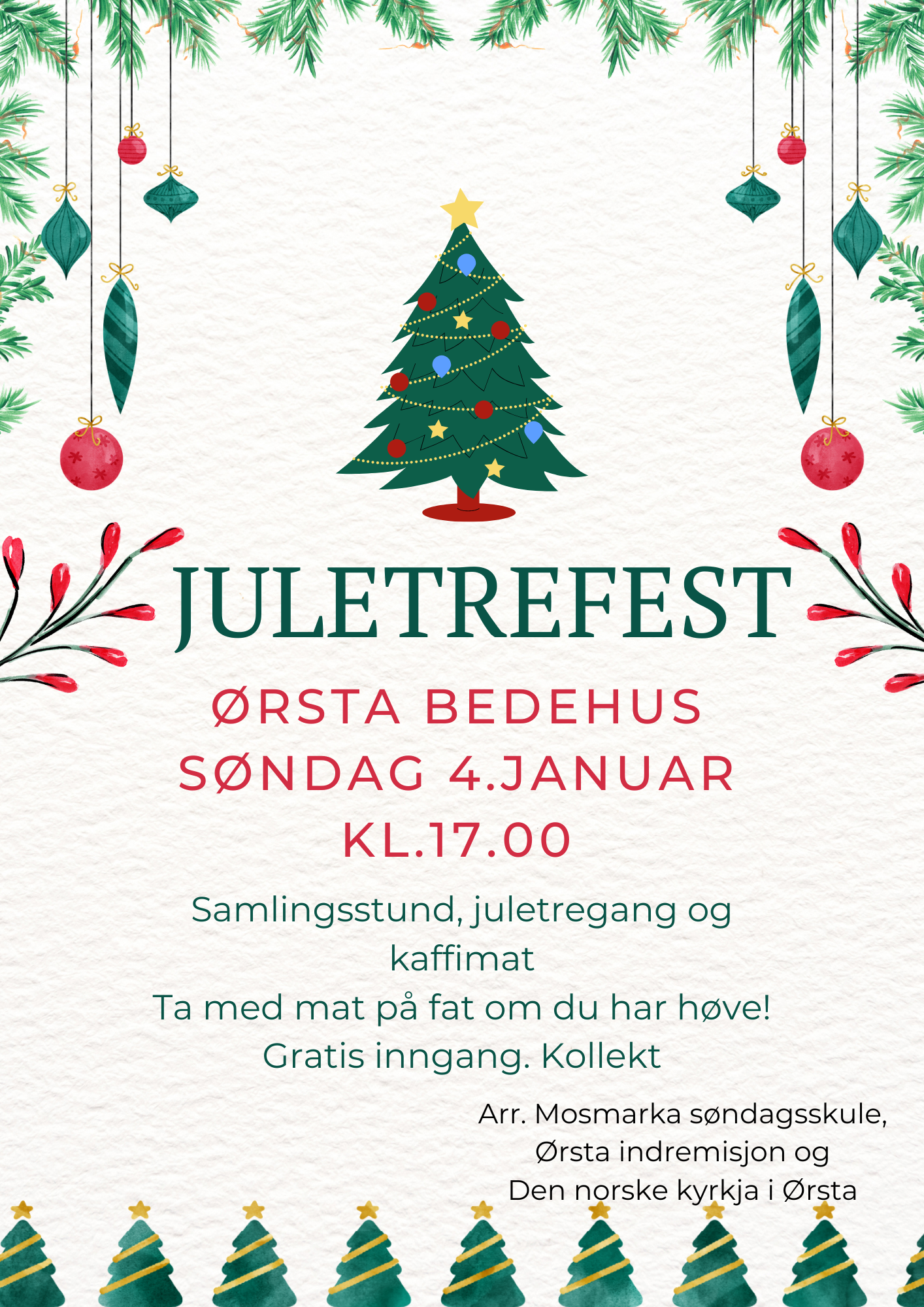 Juletrefest søndag 4.januar 2025