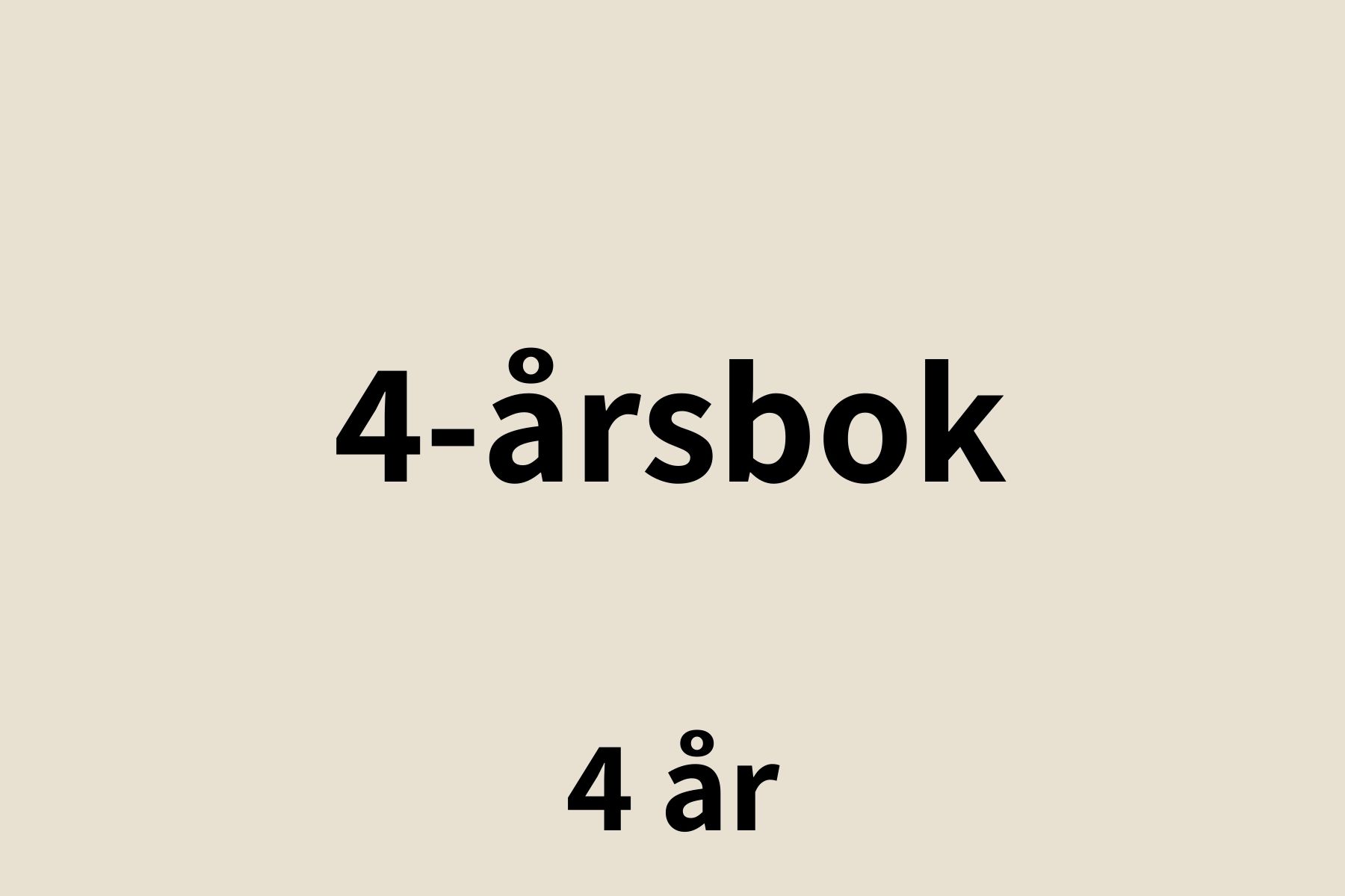 4-årsbok 4 år