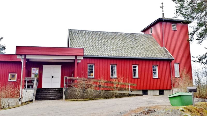 Ørje kirke - her er også våre kontorlokaler.