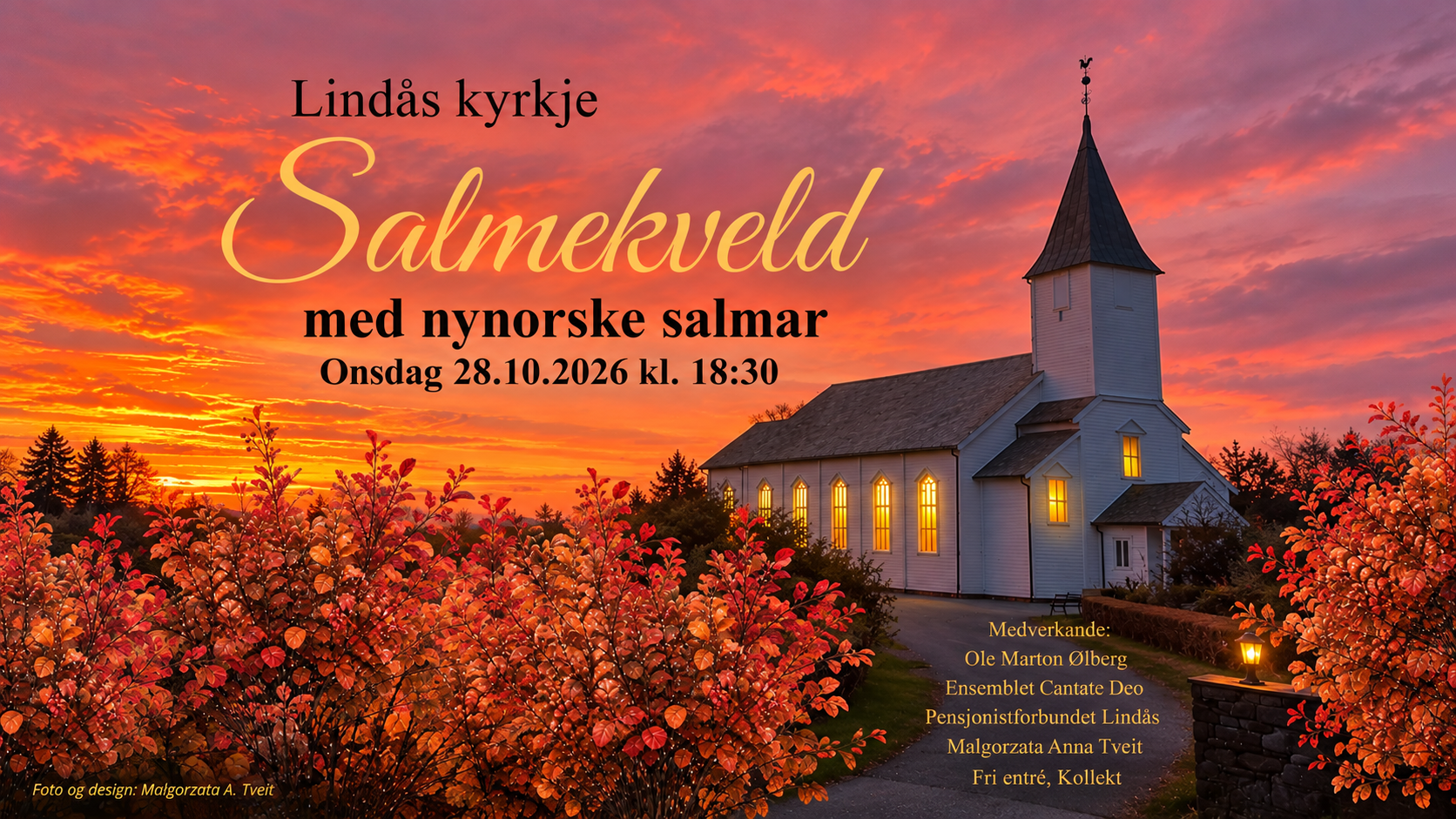 Salmekveld med nynorske salmar 