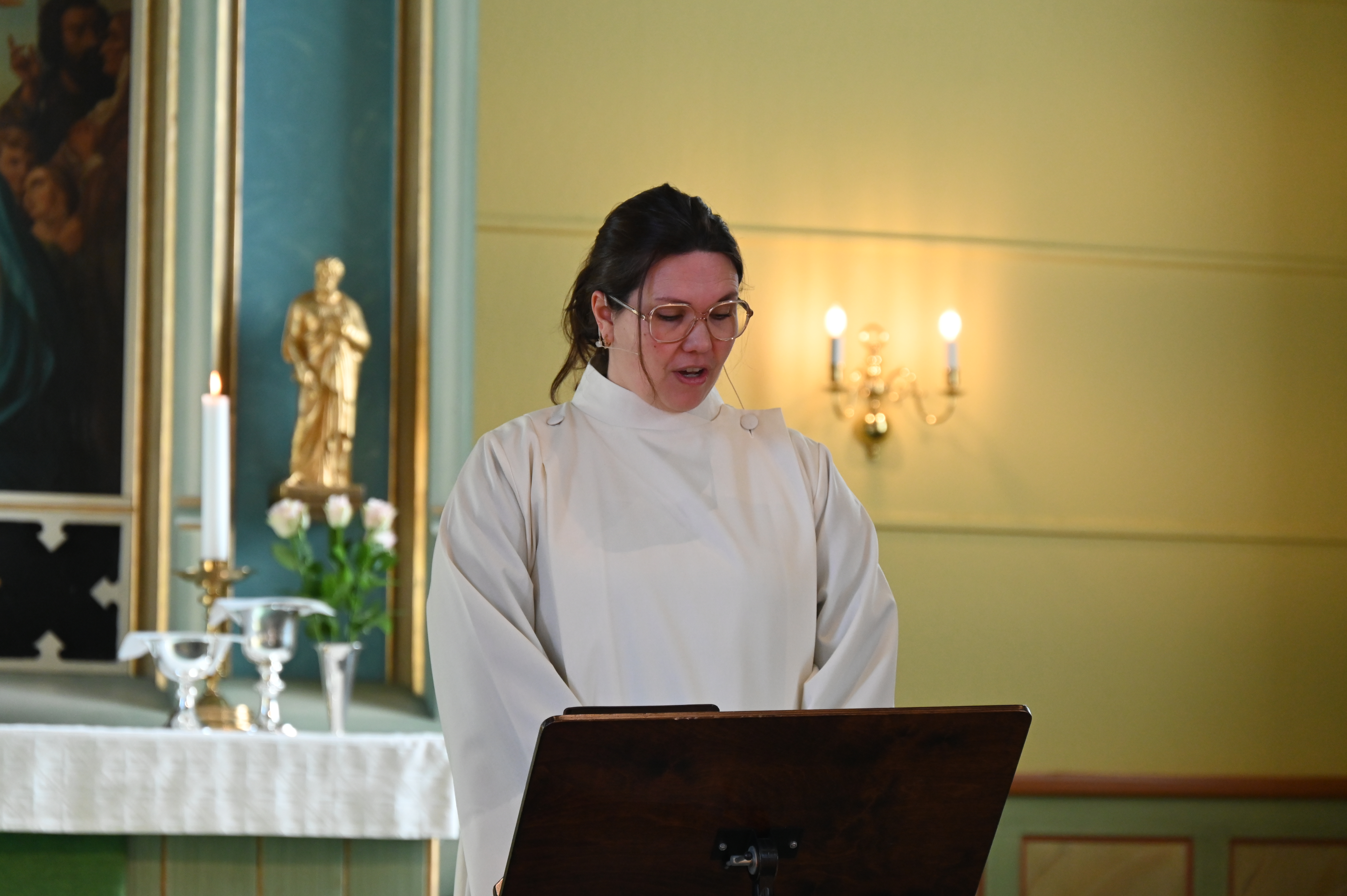 Eva Kristin Dale Wessman, her utan stola, som vert lagt på 6.9