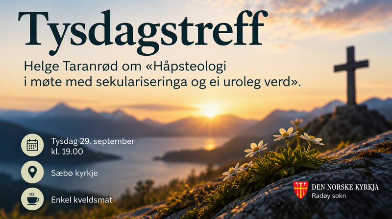 Ein kveld om håp, tru og framtid med Helge Taranrød