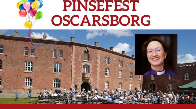 Synstolkning: bilde av biskop Kari Mangrud Alvsvåg og Oscarsborg festning.