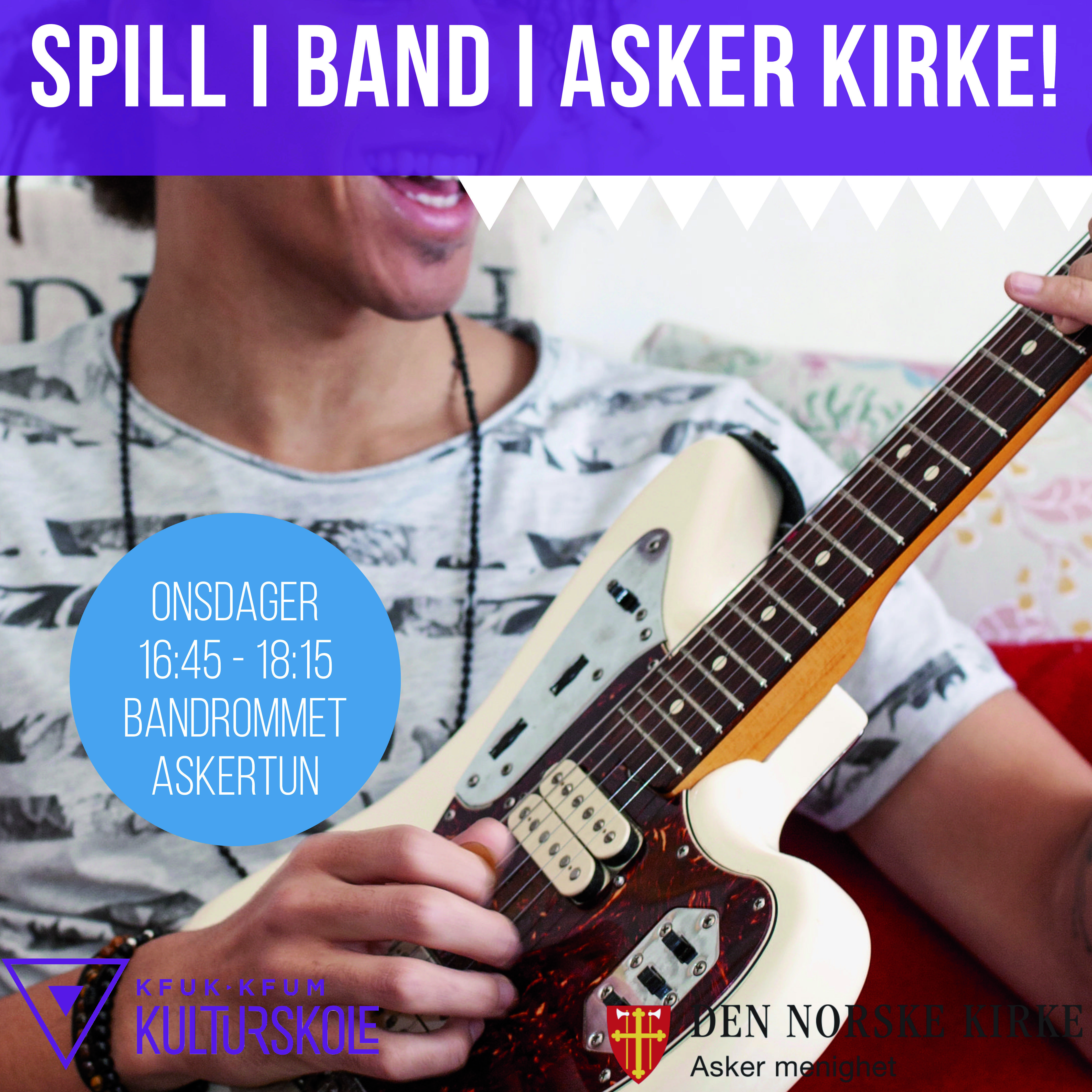 Spill i band i Asker kirke