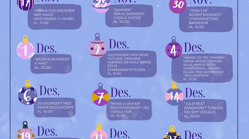 Advents- og julekonserter