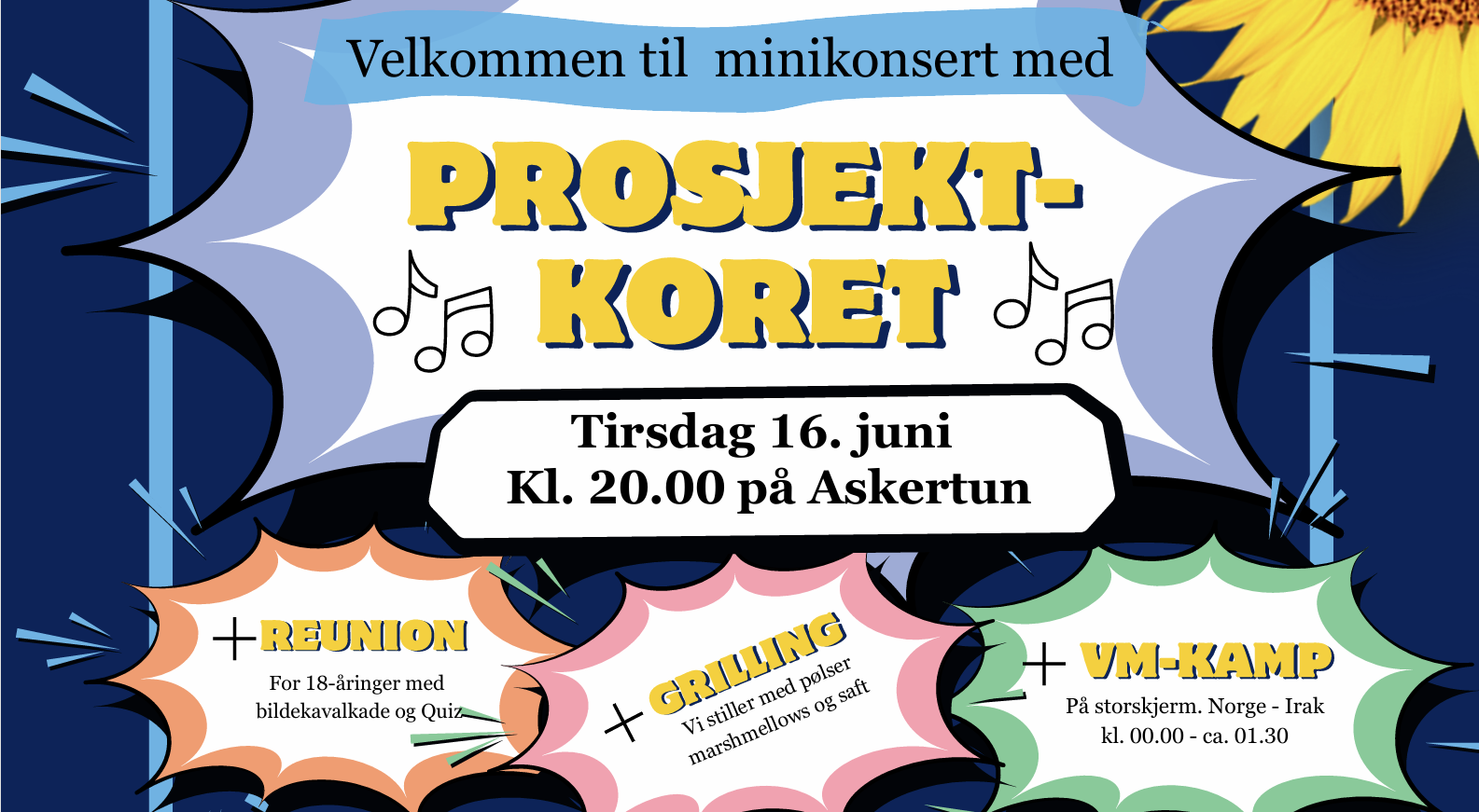 Konsert med prosjektkoret ++ 16. juni kl. 20.00