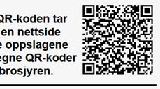 Denne QR-koden på brosjyren som inviterer til digital omvisning i kirken, tar deg til en side der du finner alle andre oppslag om Asker kirkes historie, omgivelser og inventar.