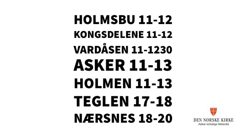 Åpne kirker i Asker