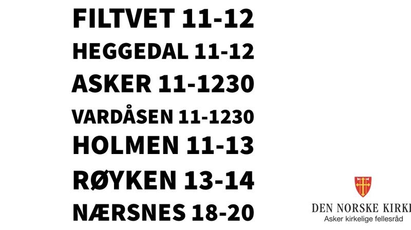 Åpne kirker i Asker