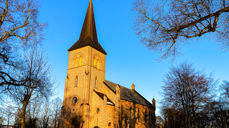 Tiltaksnivå A er forlenget til 25. april. I denne perioden blir det ikke gudstjenester i Asker eller noen av de andre kirkene i kommunen. Foto: Jørgen Svartvasmo / Asker kirkelige fellesråd.