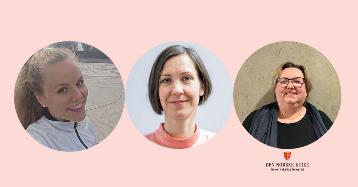 Nye ledere: Elisabeth Hagen Ristesund (fv.), Hildegunn S. Opstad og Heidi Kjølseth blir alle en del av ledergruppen i Asker kirkelige fellesråd i løpet av sommeren.