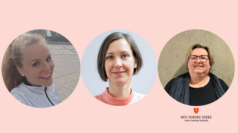 Nye ledere: Elisabeth Hagen Ristesund (fv.), Hildegunn S. Opstad og Heidi Kjølseth blir alle en del av ledergruppen i Asker kirkelige fellesråd i løpet av sommeren.
