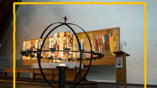 Alter og alterbilde i Holmen kirke