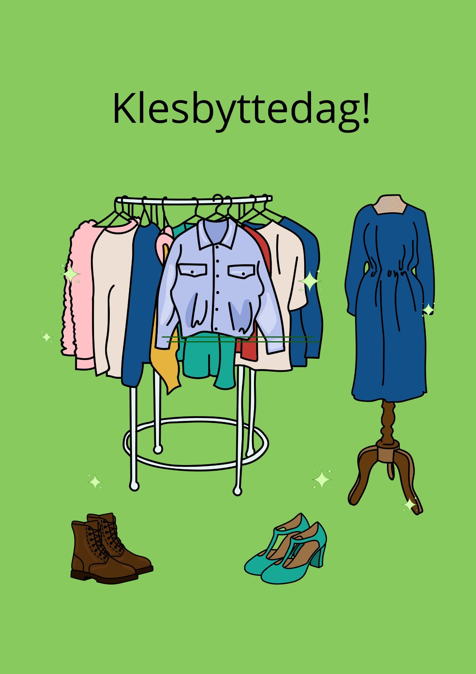 Klær og sko til klesbyttedag.
