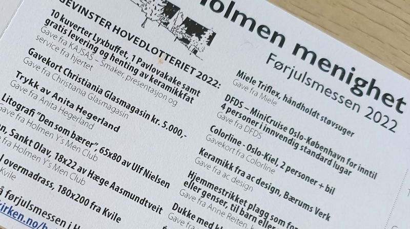 Resultat av trekning Hovedlotteriet!