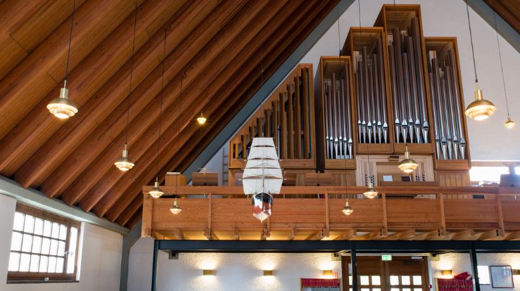 Orgelet i Holmen kirke. Foto: Jan Olav Langseth