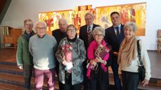 Kirketjenerne de senere årene har vært Einar Syversen, Hans Forberg, Haakon Kyrkjeeide, ny kirketjener Stiliyan Minchev, Per Muren, Lise-Lill Helgestad, Elisabeth Tausjø og Ingegjerd Eggesbø. Foto: E. Brøndal