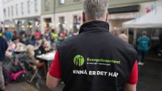 Evangeliesenteret holder møte. Foto: Evangeliesenteret