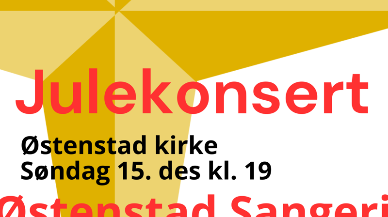 Juletoner med Østenstad sangeri søndag 15. desember kl. 19.