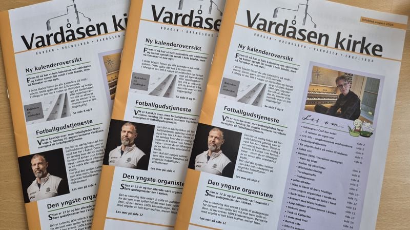 Informasjonsblad fra Vardåsen kirke