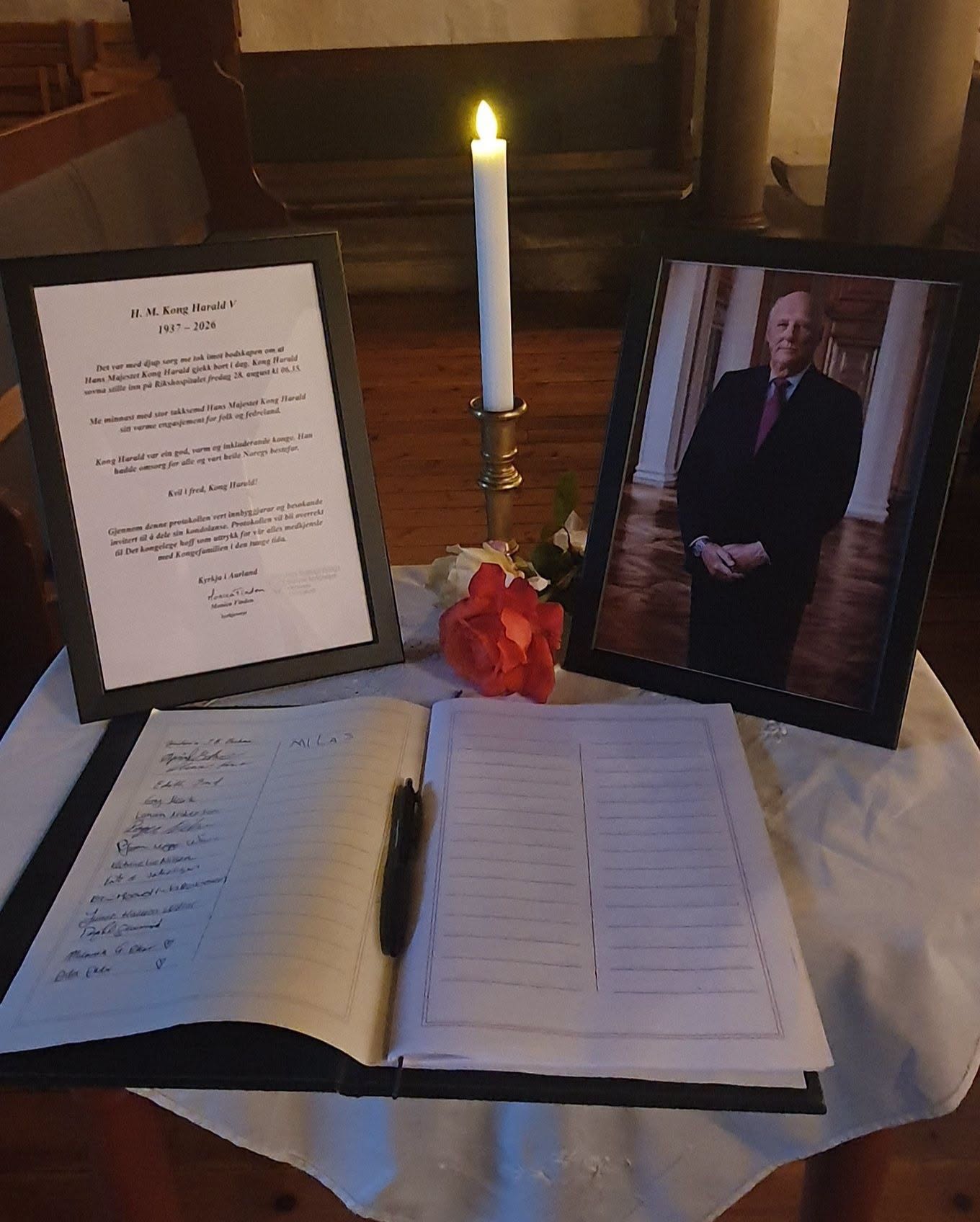 Me minnast med stor takksemd Hans Majestet Kong Harald