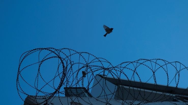 Fotoutstillingen The Holy Land av Håvard Bjelland kan sees utenfor St. Jakob kirke. (Foto: Håvard Bjelland)